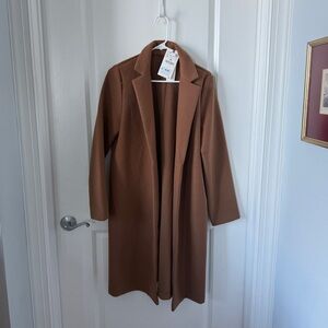 Zara long brown coat